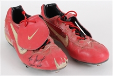 1990's Lee Smith Signed Nike Game Worn Baseball Cleats (MEARS LOA / JSA)