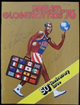 1975-78 Harlem Globetrotters Game Programs - Lot of 5 w/ 2 Multi Signed (JSA)