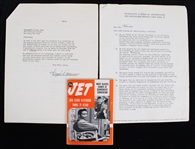 1955-68 Floyd Patterson Professional Boxer Secretarial Signed "Greatest Sports Thrill" Radio Program Contract and Jet Magazine