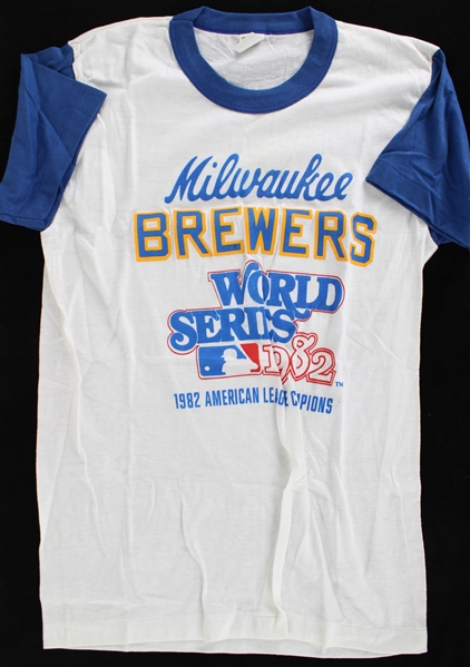 1982 Milwaukee Brewers World Series Retail T-Shirt (Size Medium)