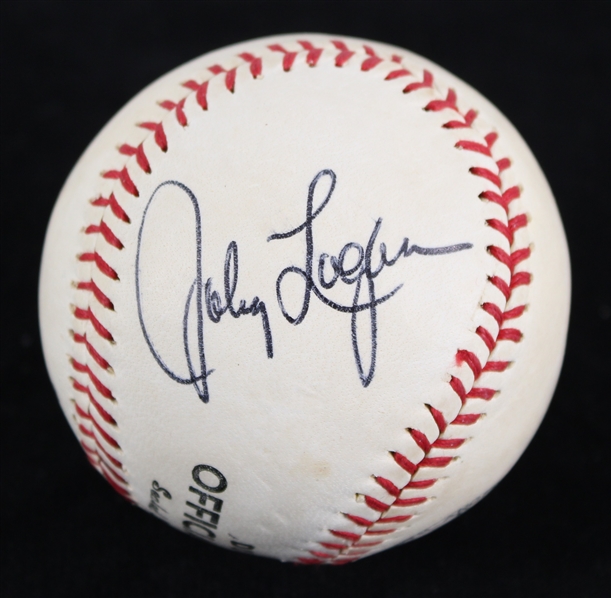 1950s Eddie Mathews Johnny Logan Milwaukee Braves Dual Signed Worth Official League Baseball w/ Original Box (JSA)