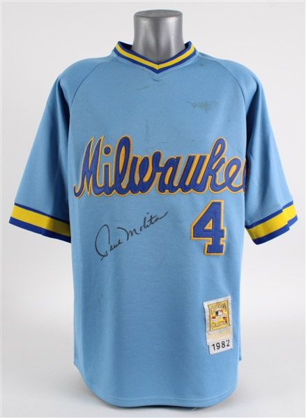 2000s Paul Molitor Milwaukee Brewers Signed Mitchell & Ness Throwback Jersey (JSA)