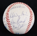 1982 Oakland Athletics Team Signed OAL MacPhail Baseball w/ Billy Martin, Clete Boyer, & More (JSA)