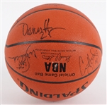 1990-91 NBA Champion Chicago Bulls Multi Signed ONBA Stern Basketball w/ 9 Signatures Including Michael Jordan, Phil Jackson & More (JSA)
