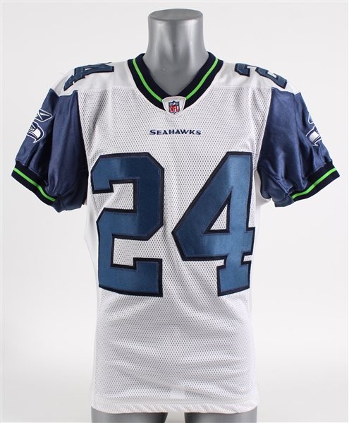 2010 Marshawn Lynch Seattle Seahawks Road Jersey (MEARS A5)
