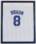 2007-2020 Ryan Braun Milwaukee Brewers Signed 26x33 Framed Jersey - Display Only 
