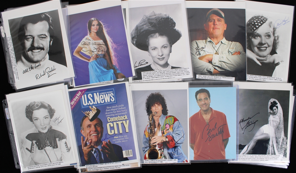 1970s-2000s Celebrity Signed 8x10 Photos & Index Cards w/ Joan Fontaine, Carol Burnett, Karl Malden & more (Lot of 125+) 