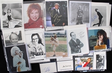 1970s-2000s Celebrity Signed 8x10 Photos & Index Cards w/ Joan Fontaine, Carol Burnett, Karl Malden & more (Lot of 125+) 