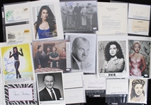 1970s-2000s Celebrity Signed 8x10 Photos & Index Cards w/ Joan Fontaine, Carol Burnett, Karl Malden & more (Lot of 125+) 