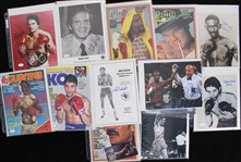 1970s-1990s Larry Holmes, Carmen Basilio & more Boxing Signed 8x10 Photos & Magazines (Lot of 75+)*JSA* 