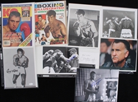 1970s-1990s Larry Holmes, Carmen Basilio & more Boxing Signed 8x10 Photos & Magazines (Lot of 75+)*JSA* 