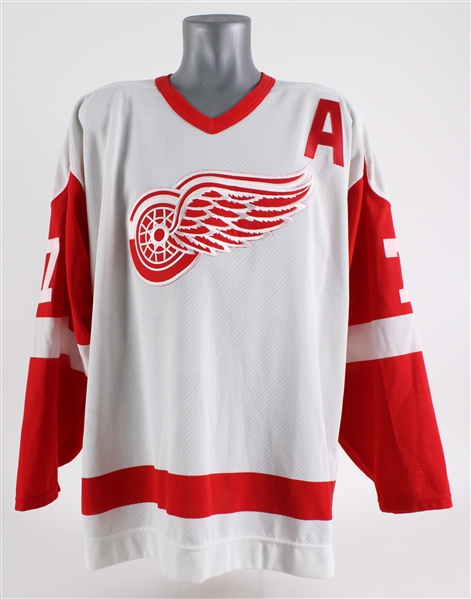 1994-95 Paul Coffey Detroit Red Wings Signed Team Issued Home Jersey (MEARS A5 / JSA)
