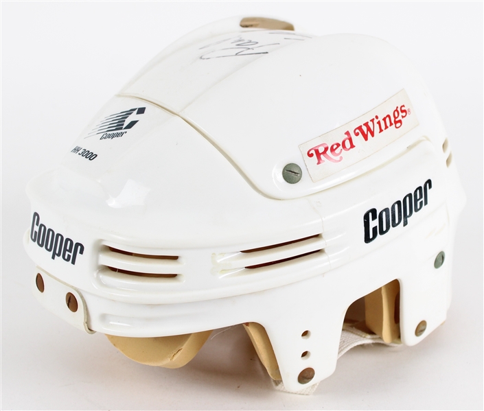 1993-96 Paul Coffey Detroit Red Wings Signed Cooper HH3000 Hockey Helmet w/ Detroit Red Wings & #77 Decals Added (JSA / MEARS LOA)