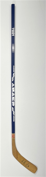 1990s Sergei Fedorov Detroit Red Wings Signed Moscow Leader Classic Hockey Stick (JSA / MEARS LOA)