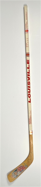 1990s Steve Yzerman Detroit Red Wings Signed Louisville Hockey Stick w/ Painted Blade (JSA / MEARS LOA)