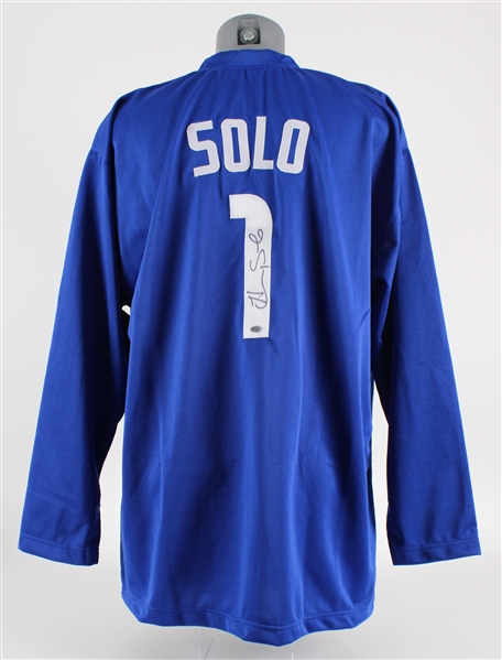 2000s Hope Solo Signed Goaltender Jersey (Leaf)
