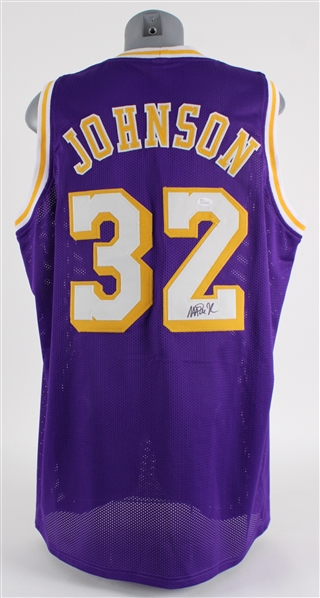 2000s Magic Johnson Los Angeles Lakers Signed Jersey (*JSA*)