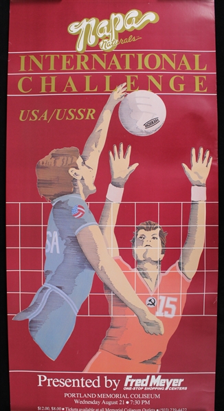1980s-90s Napa International Challenge USA USSR 15x31 Poster