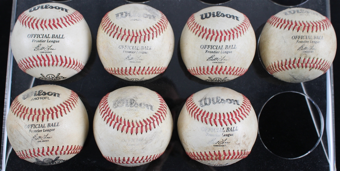 1990s-2000s Bill Spaceman Lee Commissioner Game Used Frontier League Baseballs - Lot of 7 (MEARS LOA) 