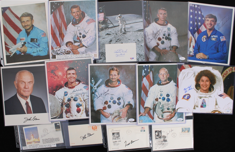 1960s-2000s NASA Astronauts Signed Photo Collection - Lot of 32 w/ John Glenn, Sally Ride, Alan Shepard & More (JSA)