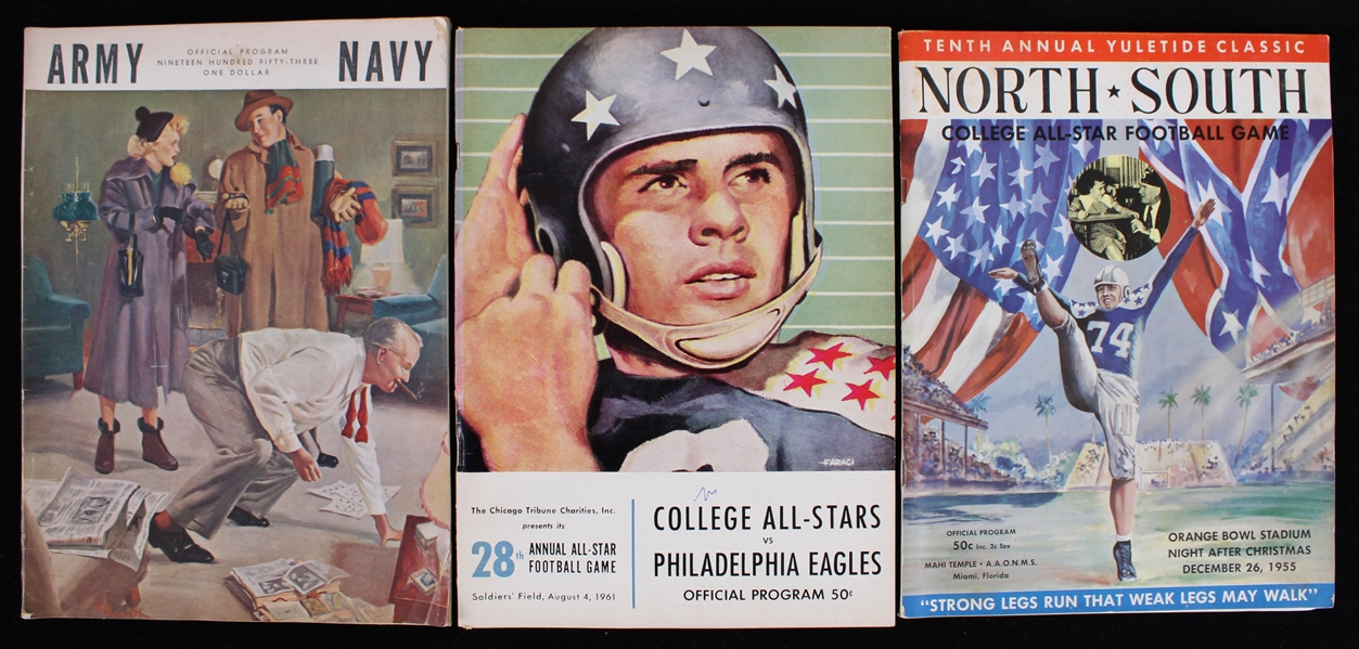 1953-61 College Football Game Programs - Lot of 3