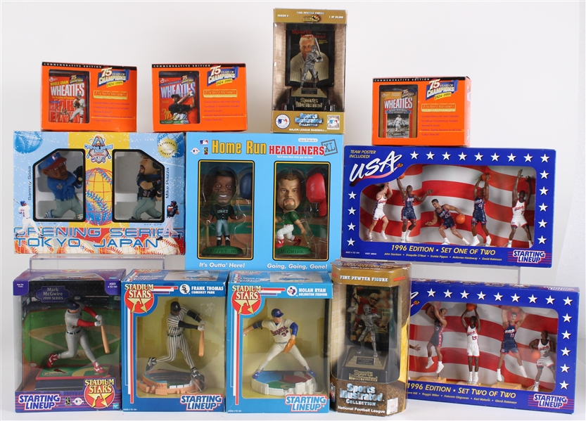 1990s-2000s Starting Line Up Figures & Bobbleheads (Lot of 19) 