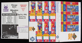 1988-98 Milwaukee Brewers Ticket Collection - Lot of 34 w/ Postseason Ghost Strips & More
