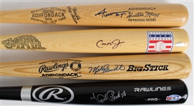 1980s-2000s Signed Baseball Bat Collection - Lot of 4 w/ Willie Mays, Mike Schmidt, Cal Ripken Jr. & Miguel Cabrera