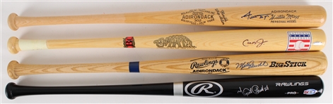 1980's-2000's Signed Baseball Bat Collection - Lot of 4 w/ Willie Mays, Mike Schmidt, Cal Ripken Jr. & Miguel Cabrera