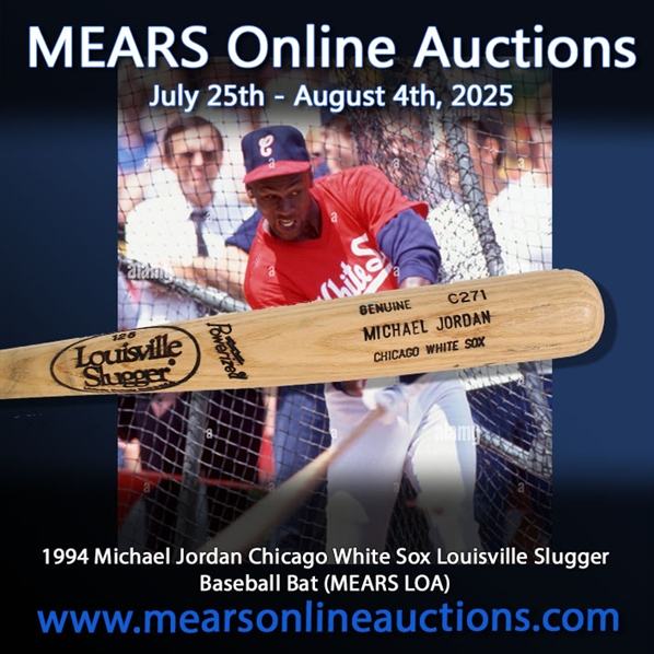 1994 Michael Jordan Chicago White Sox Louisville Slugger Baseball Bat (MEARS LOA)
