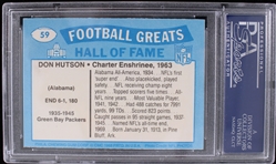 1988 Don Hutson (d.1997) Green Bay Packers Autographed Swell Trading Card #59 (PSA Slabbed)