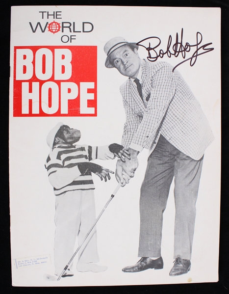 1970s Bob Hope (d.2003) Autographed World of Bob Hope Magazine *JSA*