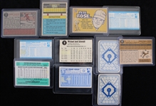 1960-1984 Al Kaline Detroit Tigers Hank Aaron Milwaukee Braves Pete Rose Cincinnati Reds and More Trading Cards (Lot of 11)