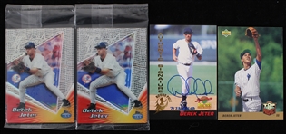 1993-1999 Derek Jeter New York Yankees Autographed Signature Rookie Card 7173/8650 and More Trading Cards (Lot of 4)