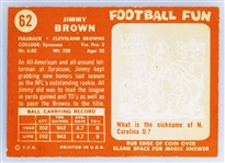 1958 Topps 62 Jim Brown Card