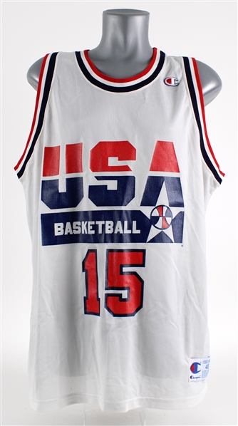 1992 Magic Johnson Team USA Olympic Dream Team Jersey w/ Clubhouse Signature