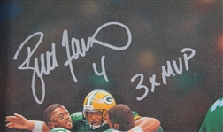 2000 Brett Favre Three Time MVP Signed 22x28x2 Framed LE Print (JSA) 