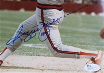 1990's Reggie Jackson & Nolan Ryan Signed Framed Photo Displays - Lot of 2 (JSA)