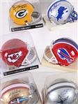 2000's Football Signed Mini Helmet Collection - Lot of 31 w/ Barry Sanders, Peyton Manning, Emmitt Smith, Ken Stabler & More (JSA)