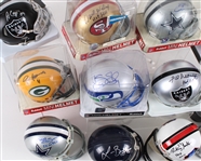 2000's Football Signed Mini Helmet Collection - Lot of 31 w/ Barry Sanders, Peyton Manning, Emmitt Smith, Ken Stabler & More (JSA)
