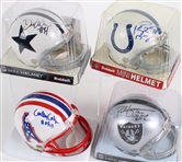 2000's Football Signed Mini Helmet Collection - Lot of 31 w/ Barry Sanders, Peyton Manning, Emmitt Smith, Ken Stabler & More (JSA)