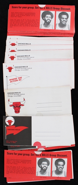 1977-80 Chicago Bulls Ticket Order Form Mailers (Lot of 24) (Sealed)