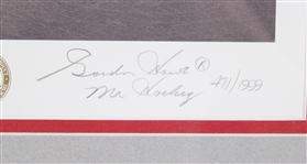 1946-80 Gordie Howe Detroit Red Wings Mr. Hockey Signed 27x40 Framed Print (JSA)
