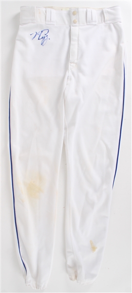 1998 Mike Piazza New York Mets Signed Game Worn Home Uniform Pants (MEARS LOA / JSA)