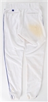 1998 Mike Piazza New York Mets Signed Game Worn Home Uniform Pants (MEARS LOA / JSA)