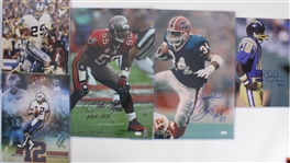 1990's-2000's Signed Football Framed & Oversize Photo Collection - Lot of 18 w/ Fred Biletnikoff, Bill Parcells, Mike Ditka, Bruce Smith, Thurman Thomas & More (JSA)