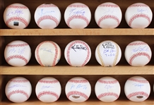1980's-2000's Signed Baseball Collection - Lot of 48 w/ Bill Mazeroski, Jim Bunning, Andy Pafko, Tom Glavine, Carlos Delgado, David Justice, & More