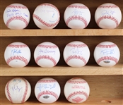 1980's-2000's Signed Baseball Collection - Lot of 48 w/ Bill Mazeroski, Jim Bunning, Andy Pafko, Tom Glavine, Carlos Delgado, David Justice, & More