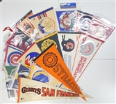 1980-2000 Football, Basketball, Baseball and Souvenir Pennants (Lot of 50+)
