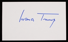 1980s Ivana Trump Ex-Wife of President Donald Trump Signed 3" x 5" Postcard (JSA)